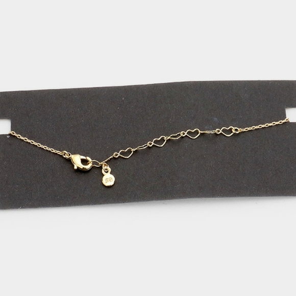 Gold Libra Zodiac Sign Pendant Charm Bracelet 14K - Picture 2 of 3